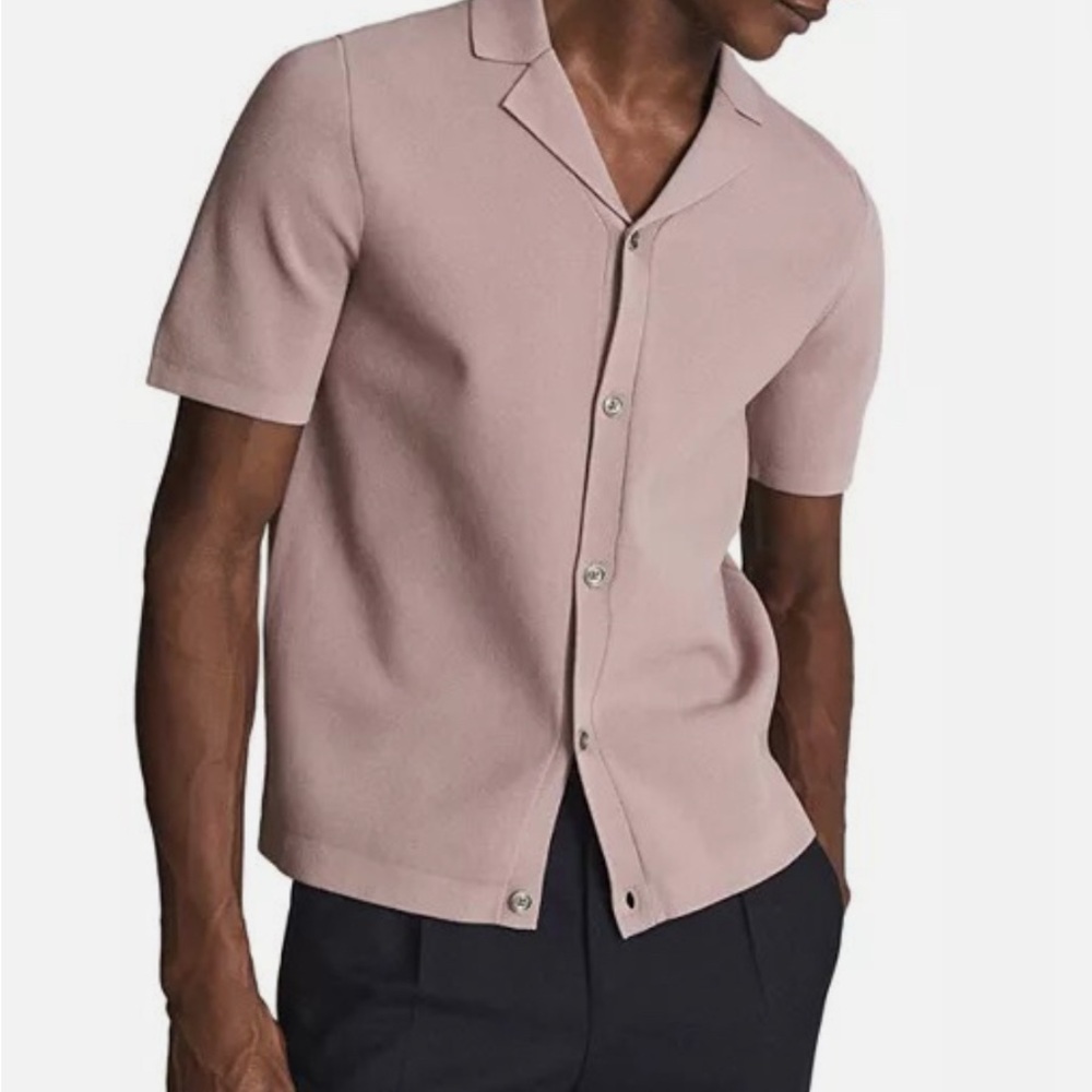 Reiss Taupe Casual Button Down Shirt